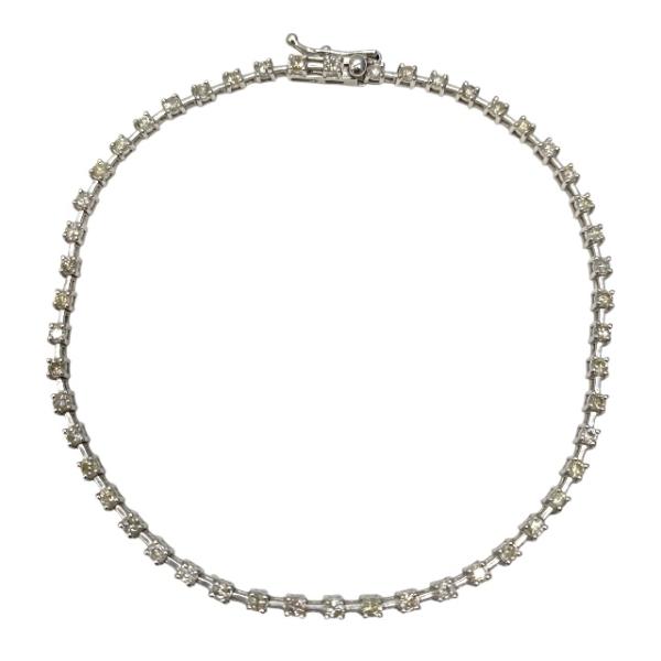 ブレスレット テニスブレスレット K18WG 750 18金 1.00ct ダイヤモンド ホワイトゴ...