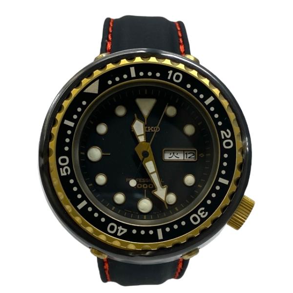 稼働品 セイコー 7C46-7009 プロフェッショナルダイバー クォーツ 腕時計 ラバー セラミッ...