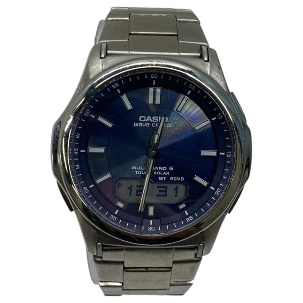 稼働品 カシオ WVA-M630D 腕時計 時計 ウェーブセプター ソーラー電波時計 アナデジ ネイ...
