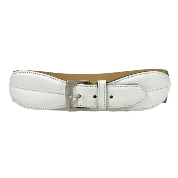 ALAIA アライア ベルト 小物 アクセサリー レザー ブルー レッド ホワイト (サイズ 70)