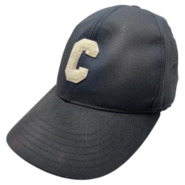 セリーヌ イニシャル ベースボールキャップ Cロゴ 帽子 アクセサリー コットン ブラック 2AUY...