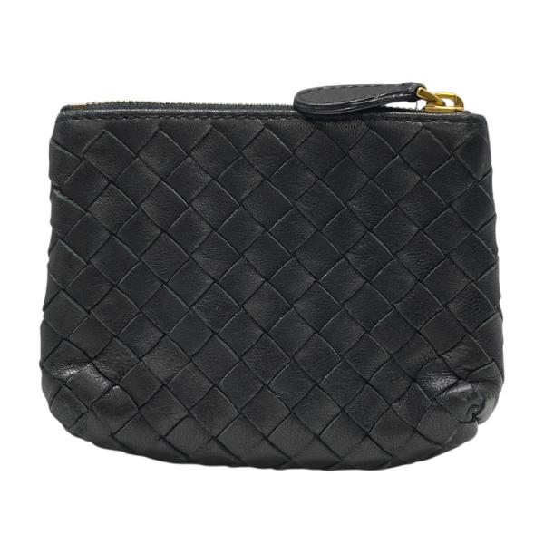 ボッテガヴェネタ イントレチャート コインケース 小銭入れ コンパクト レザー ブラック 18589...