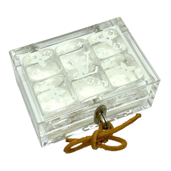 ルイヴィトン ダイス サイコロ セット モノグラム クリスタル オブジェ 置物 ノベルティ 非売品 ...