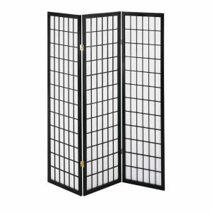 メーカー在庫限り JP-和風衝立3連こだま ブラ...の商品画像
