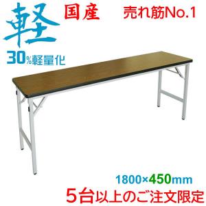 在庫処分（即日出荷）国産 軽量 折りたたみ机（長机） アルミ脚 会議用