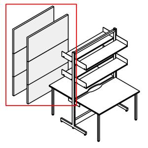 コクヨ　VARIERA/S(バリエラ/S)　フロントパネルセット　両面用　幅1200×高さ1900mm　ナチュラルオーク色 LAP-SW46ET1｜economy