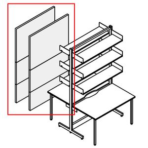 コクヨ　VARIERA/S(バリエラ/S)　フロントパネルセット　両面用　幅1200×高さ2200mm　ホワイト色 LAP-SW47SAW｜economy