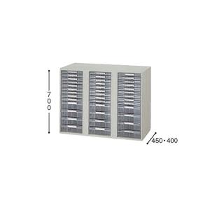 収納庫　NW型　トレー書庫 下置用 　コンビ型 A4用 3列13段 　奥行き450mm NW-0907ALC-AW