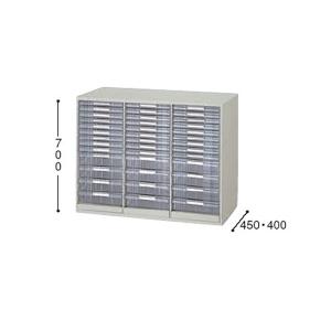 収納庫　NW型　トレー書庫 下置用 　コンビ型 B4用 3列13段 　　奥行き450mm NW-0907BLC-AW