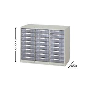 収納庫　NW型　トレー書庫 下置用 　深型 B4用 3列8段 　奥行き450mm NW-0907BLL-AW