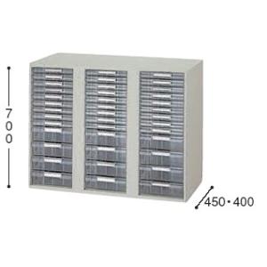 収納庫　NWS型　トレー書庫 下置用 　コンビ型 A4用 3列13段 　奥行き400mm NWS-0907ALC-AW