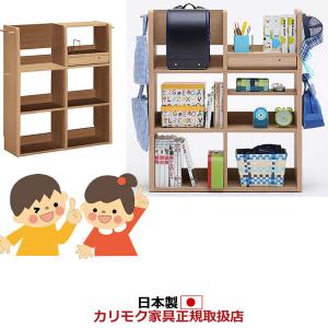 カリモク ランドセルラック 学用品収納/マルチシェルフ 幅100cm （ユーティリティプラス） QS3587｜economy