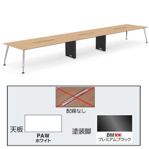 コクヨ　SAIBI(サイビ)　ミーティングテーブル　スクエアタイプ（3連）　配線なし　塗装脚（プレミアムブラック…　DSX-K6415M-BMPAW2｜economy