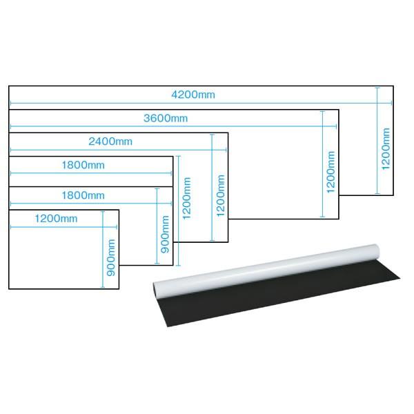 大判マグネット　ホワイトボードシート　幅3600×高さ1200mm　（423-921） VNM-36...