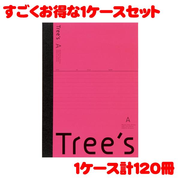 日本ノート スタンダードノート Tree's B5サイズ A罫30枚 ピンク UTR3AP 1ケース...