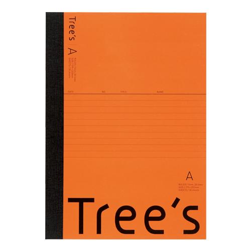 日本ノート スタンダードノート Tree's B5サイズ A罫30枚 オレンジ UTR3AOR