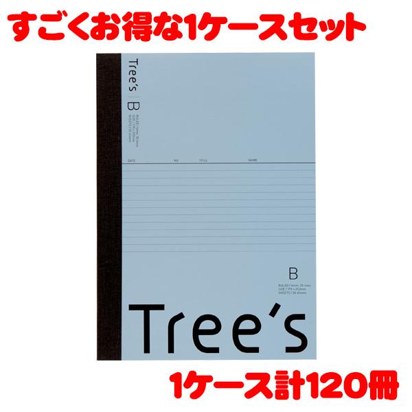 日本ノート スタンダードノート Tree's B5サイズ B罫30枚 ブルーグレー UTR3BGR ...