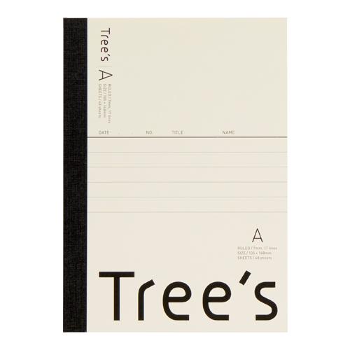 日本ノート スタンダードノート Tree's A6サイズ A罫48枚 クリーム UTRAA6C