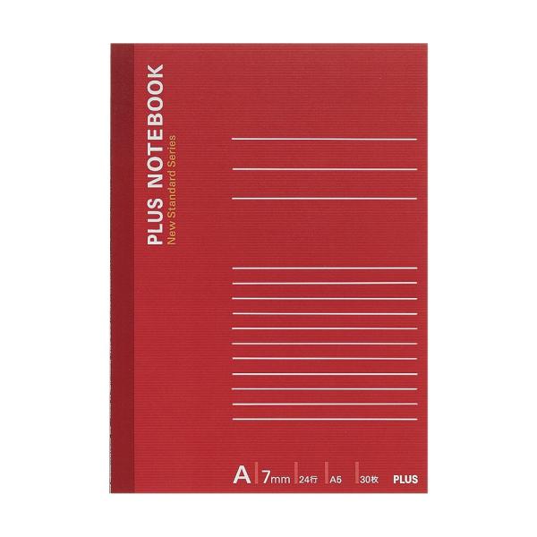 プラス(PLUS) ノート ノートブック 3号 A5 A罫 30枚 レッド NO-103AS 20冊...