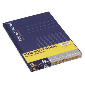プラス(PLUS)ノート ノートブック セミB5 B罫 30枚 ブルー 5冊パック NO-003BS-5P 76-728｜econvecoco