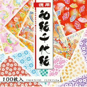 トーヨー　徳用和紙千代紙15cm１００枚　018033