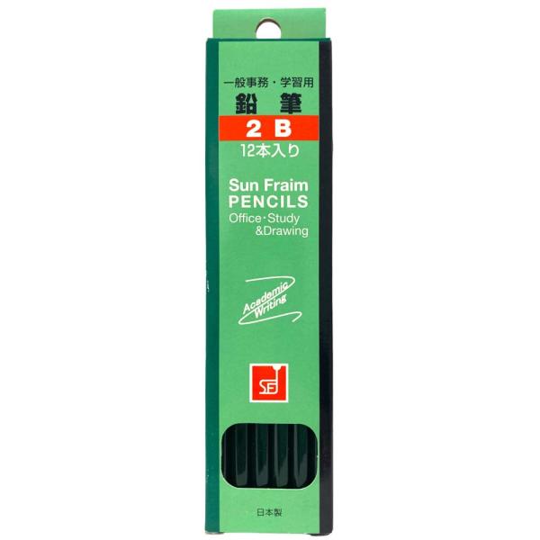 サンフレイムジャパン　ダース鉛筆（2B）１２本　ヘッダー付　380-0132 3800132