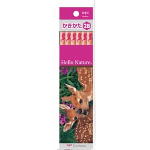 ハローネイチャーかきかた鉛筆 オジロジカ2B KB-KHNWD2B トンボ鉛筆