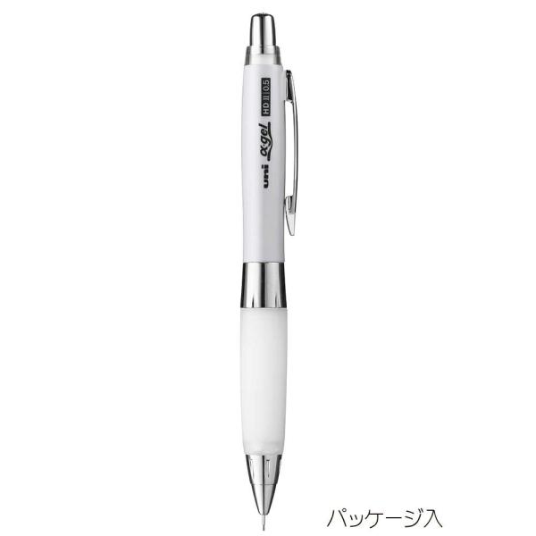＜三菱鉛筆＞ アルファゲルシャープペン　0.5mm　ホワイト M5619GG1P.1