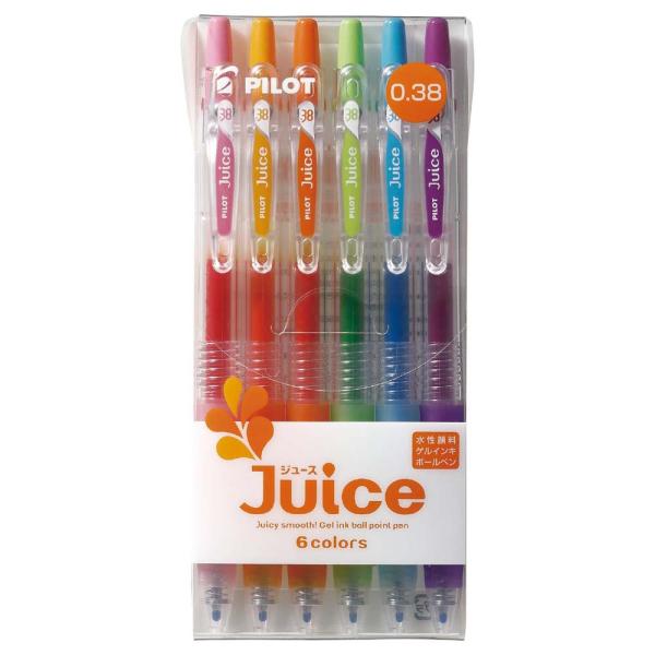 パイロット PILOT ジュース 0.38mm 6色セット LJU60UF-6C ゲルインキボールペ...