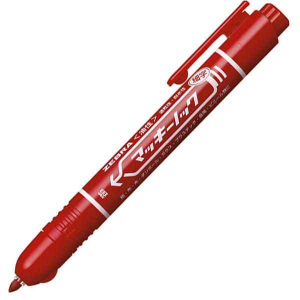 ゼブラ　油性マーカー　マッキーノック　細字　赤　P-YYSS6-R