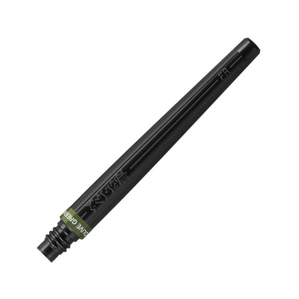 ぺんてる アートブラッシュ用カートリッジ　オリーブグリーン　カラー筆ペン　XFR-115