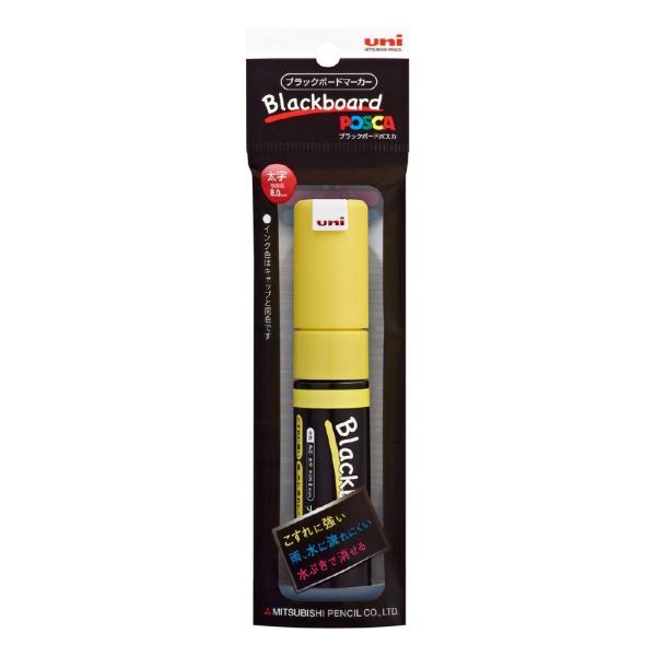 ＜三菱鉛筆＞ブラックボードポスカ　角芯　太字　黄　PCE2508K1P.2