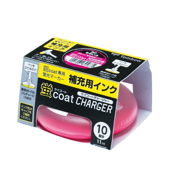 トンボ鉛筆 蛍光マーカー補充インク 蛍コートチャージャー 桃 WA-RI90