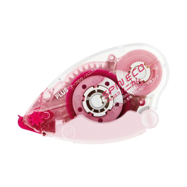 プラス(PLUS) テープのり スピンエコハニカム 本体 8.4mm幅 ピンク TG-620　37-...