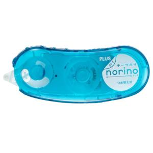 プラス(PLUS） テープのり norino pod（ノリノ・ポッド） つめ替え式本体　「しっかり貼れる」　TG-1111　ライトブルー　6mm　38-894｜econvecoco