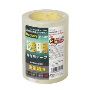 スリーエムジャパン スコッチR 透明梱包用テープ 重量物 315-3P｜econvecoco