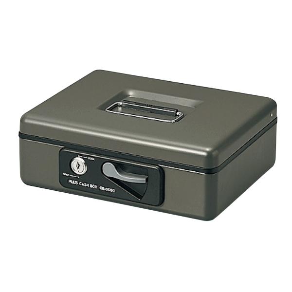 プラス(PLUS)金庫 小型 手提金庫 M ダークグレー CB-050G 12-863