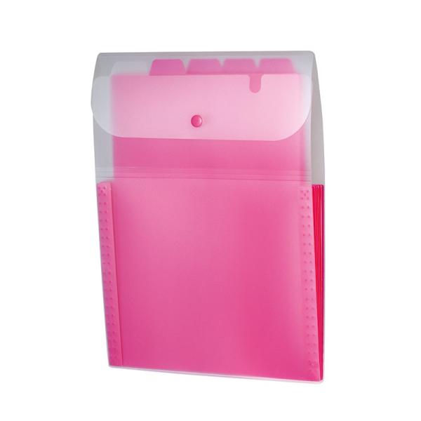 セキセイ　Actif　アクティフ　ドキュメントホルダー　５ポケット　タテ型　ローズ　ACT-3915...