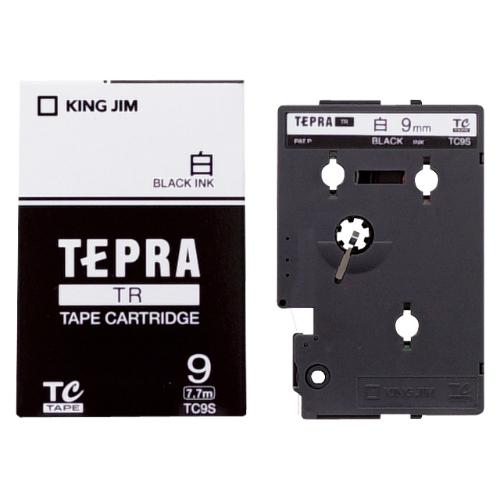 キングジム＜KING JIM＞テプラ　TRテープカートリッジ 白ラベル　黒文字 TC9S-H　9mm...