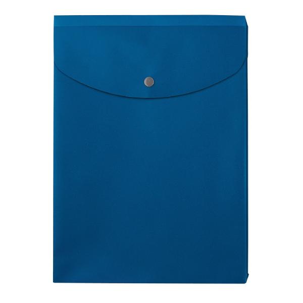 プラス(PLUS)ホルダー ポケット付エンベロープ マチ付 タテ型 ブルー FL-120CH 10冊...