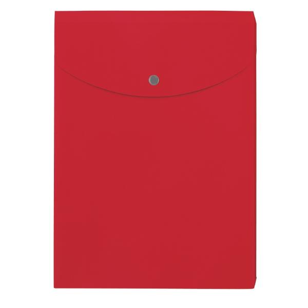 プラス(PLUS)ホルダー ポケット付エンベロープ マチ付 タテ型 レッド FL-120CH 10冊...