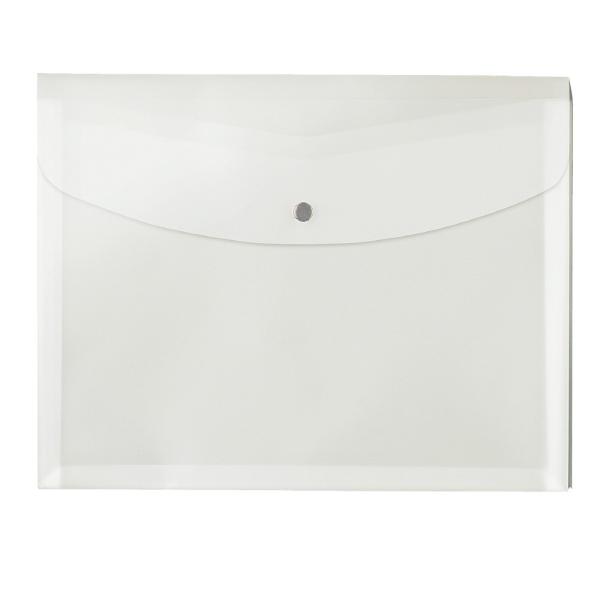 プラス(PLUS)ホルダー ポケット付エンベロープ マチ付 ヨコ型 クリアー FL-121CH　88...