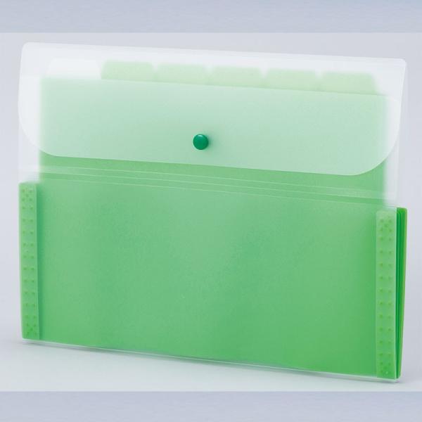 セキセイ　Actif　アクティフ　ドキュメントホルダー　６ポケット　グリーン　ACT-3906-30