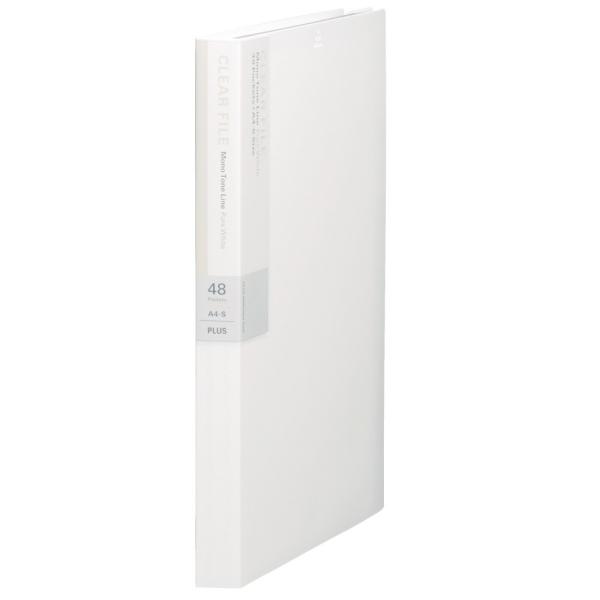 プラス(PLUS)デジャヴ クリアーファイル 溶着式 48ポケット A4-S ピュアホワイト FC-...