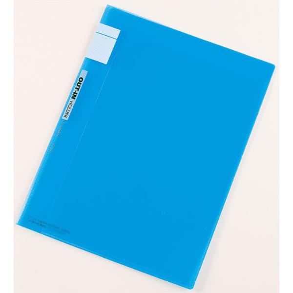 セキセイ　セパル　アウトインホルダーＡ４　４ポケット　ブルー　PAL-204-10