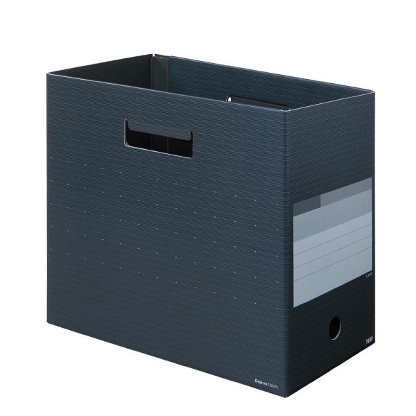 プラス(PLUS)デジャヴ ボックスファイル ワイド A4-E チャコールグレイ FL-024BF　...