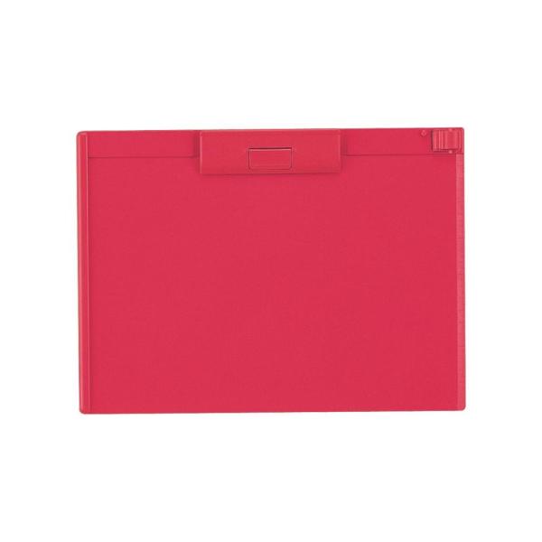 LIHIT LAB.＜リヒトラブ＞ クリップボード A-987U-3赤 A4 ヨコ型