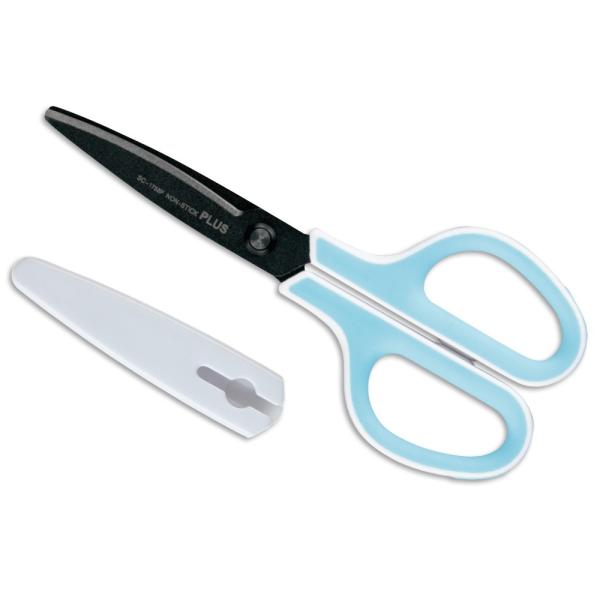 プラス(PLUS) はさみ フィットカットカーブ フッ素コート ホワイト/ブルー SC-175SF ...