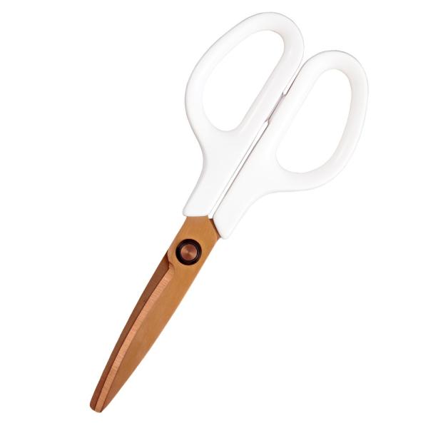 プラス(PLUS) はさみ フィットカットカーブ 洗える チタン マッシュルームホワイト SC-17...