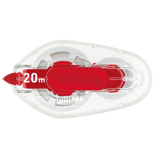 プラス(PLUS) 修正テープ ホワイパーLT 6mm×20m 使いきり レッド WH-1406 4...